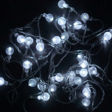 Гирлянда C 31299-405 (100) “Лампочка”, 28 лампочек, 5 метров, белая, в кульке  