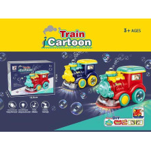 Поезд с мыльными пузырями ZR 164 (72/2) 2 цвета, на батарейках, 3D подсветка, звук, песенка на английском языке, в коробке 