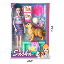 Лялька 51829 (48/2) переноска для цуценят, 3 цуценяти, фігурка песика, вагітна собака, аксесуари, в коробці 