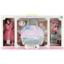 Кукла QJ 083 А (12) детская сумочка, питомец, аксессуары, в коробке 