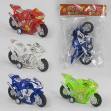 Мотоцикл 399-132 (960/2) 4 цвета, инерция, 1шт в пакете 