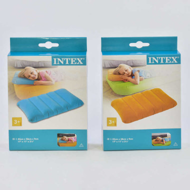 Intex Надувная подушка 68676 NP (24) цветная, 2 цвета,43х28х9см  