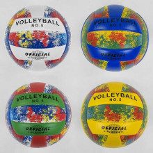 Мяч Волейбольный С 40215 (80) 4 вида, материал мягкий PVC, 250-270 грамм, резиновый баллон 