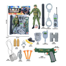Військовий набір 2022-50 (96/2) 14 елементів, фігурка військового, пістолет з патронами на присосках, у пакеті 
