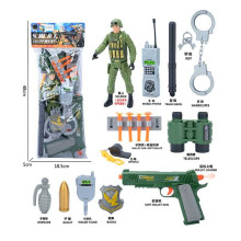 Військовий набір 2022-53 (96/2) 13 елементів, фігурка військового, пістолет з патронами на присосках, у пакеті 