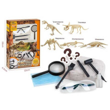 Раскопки динозавров 80100 (48) гипсовая плита, инструменты для раскопки, в коробке 