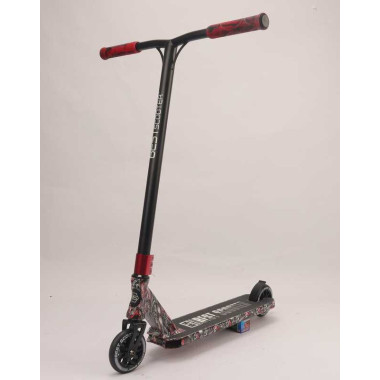 Самокат трюковый Best Scooter BS-77488 (4) HIC-система, ПЕГИ, алюминиевый диск и дека с ПРИНТОМ, колёса PU, d=110мм, ширина руля - 60 см, в коробке  