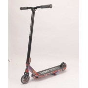 Самокат трюковый Best Scooter BS-77350 (4) HIC-система, ПЕГИ, алюминиевый диск и дека с ПРИНТОМ, колёса PU, d=110мм, ширина руля - 60 см, в коробке 