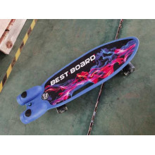 Скейтборд S-00605 Best Board (4) с музыкой и дымом, USB зарядка, аккумуляторные батарейки, колеса PU со светом 60х45мм 