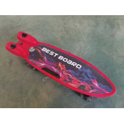 Скейтборд S-00710 Best Board (4) с музыкой и дымом, USB зарядка, аккумуляторные батарейки, колеса PU со светом 60х45мм 