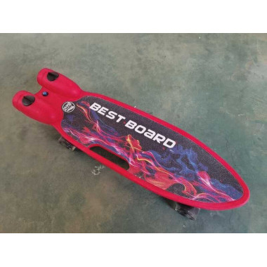 Скейтборд S-00710 Best Board (4) с музыкой и дымом, USB зарядка, аккумуляторные батарейки, колеса PU со светом 60х45мм  